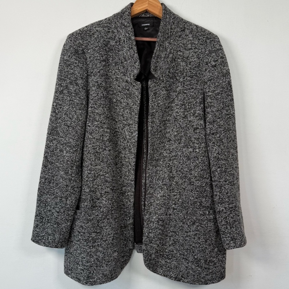 Premise Charcoal Tweed Blazer, Size L, Excellent Condition!